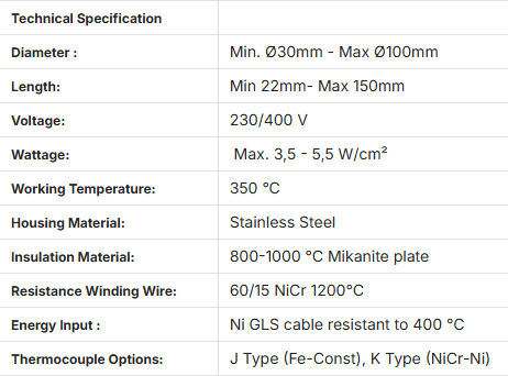 Mica geïsoleerde nozzle heater MH-301S SAFI