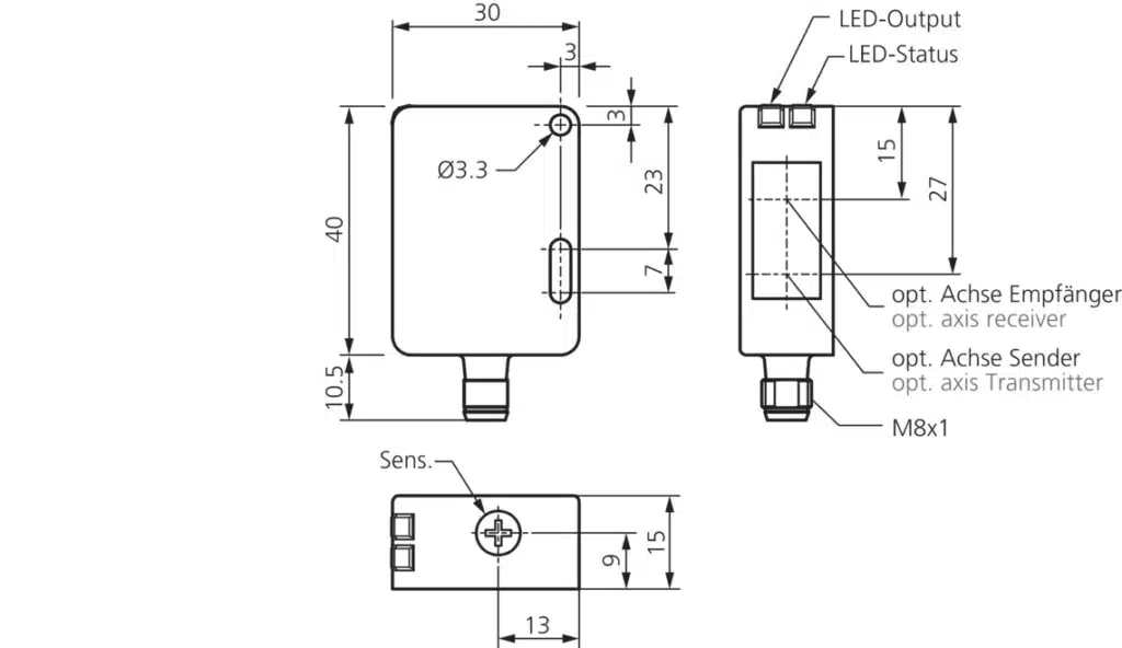 Laser fotocel LH 41 M 350 G4L-T4 Di-Soric