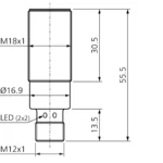 Ultrasoon sensor US 18 M 800 IU-B4 Di-Soric