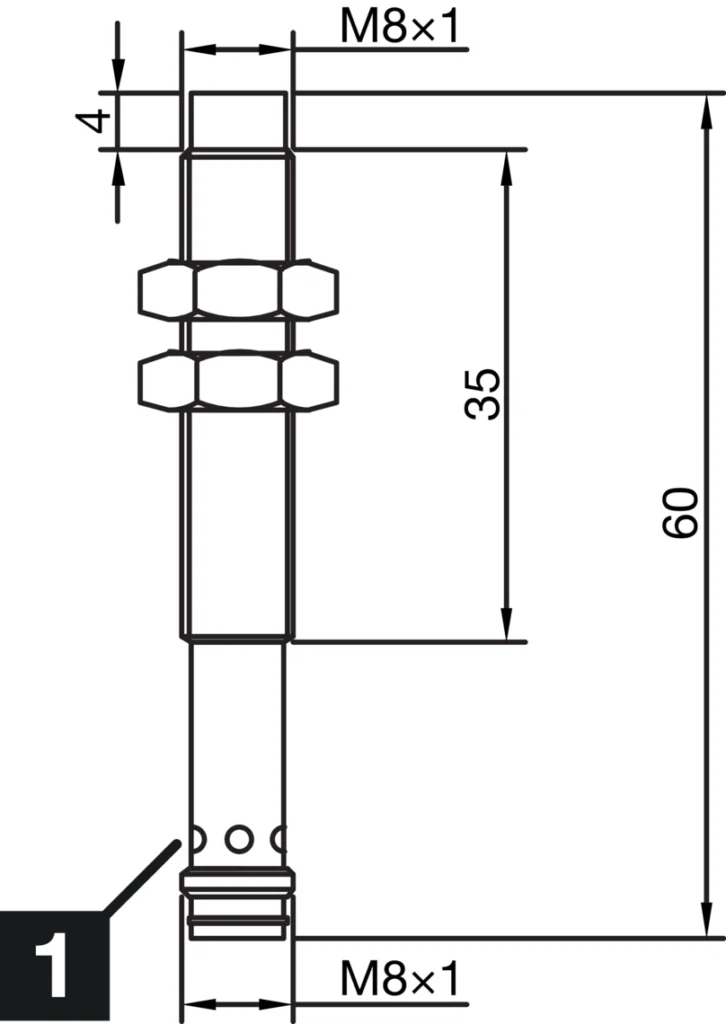 Inductieve sensor INS-M08-N04PS-T3 Di-Soric