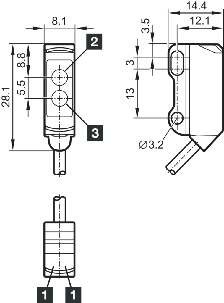 Retroreflective diffuse sensor OH21-15NS-2C (NPN) Di-Soric