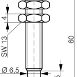 Inductieve sensor DCC 08 M 06 PSK-TSL Di-Soric