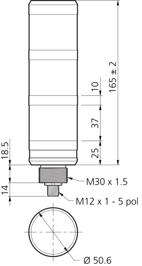 Signaaltoren SBT-RGB-R50-3S-B5 Di-Soric