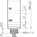 Multi-Segment Fixed Color Signal Column SBT-F-GYR-R50-3B-B5