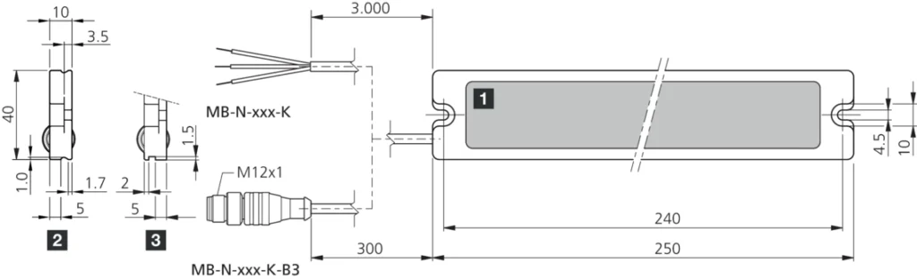 Machineverlichting MB-N-251-K Di-Soric