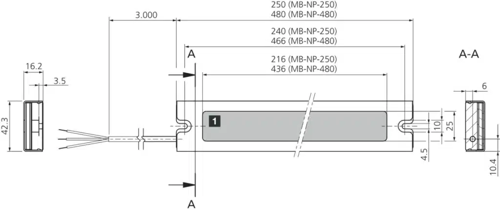 Machineverlichting MB-NP-250-K Di-Soric