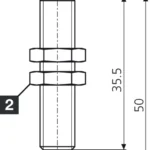 Inductieve sensor DCB 08 MB 02 PS-T3 Di-soric