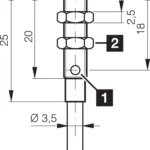 Inductieve sensoren DCC 05 V 2.5 PSLK Di-Soric