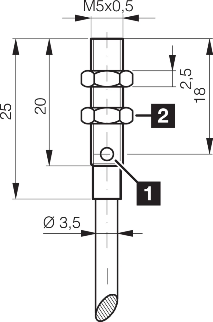 Inductieve sensoren DCC 05 V 2.5 PSLK Di-Soric