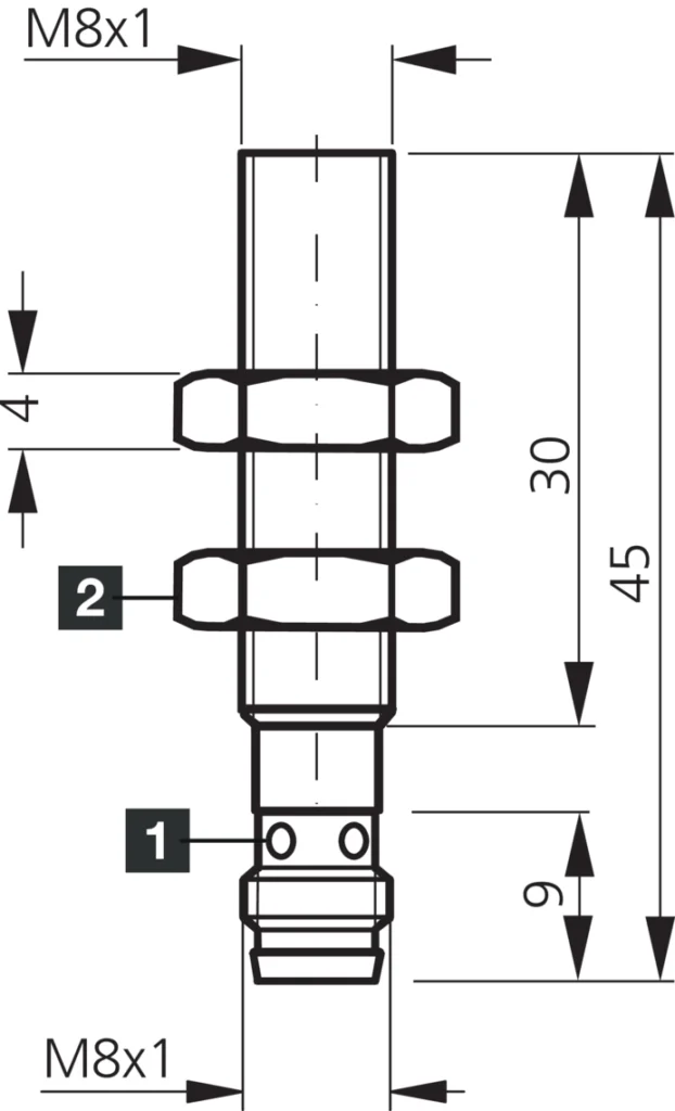 Inductieve sensoren DCC 08 M 02 PSK-TSL/32 Di-soric