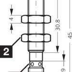 Inductieve sensor DCC 08 M 1.5 PSK-TSL Di-soric