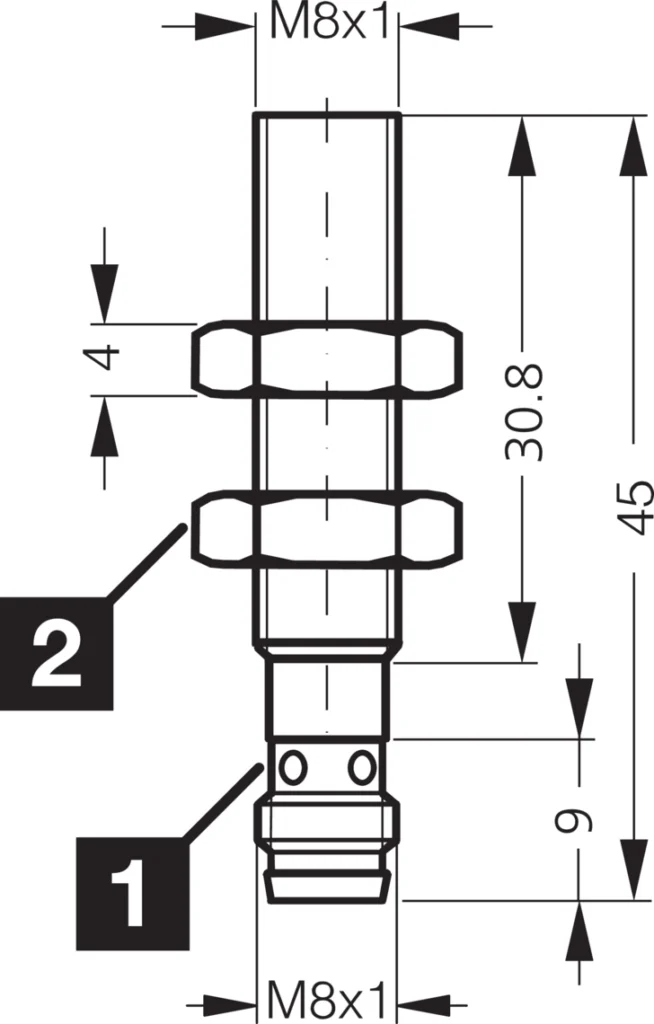 Inductieve sensoren DCC 08 M 1.5 PSK-TSL Di-soric