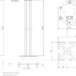 Montagekolom voor lichtschermen FMC-B12 Di-Soric