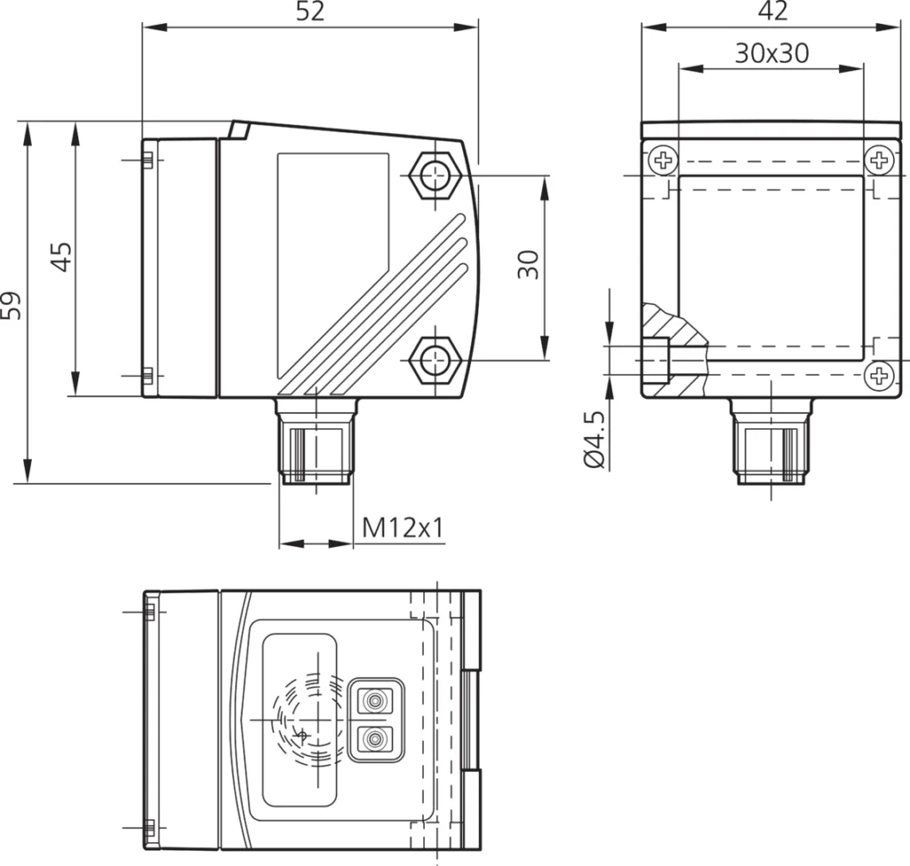 Laser afstandssensor LAT45-10MIU-B5 Di-Soric