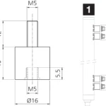 Trillingsdempers SAV 8E (set van 8 stuks) Di-Soric