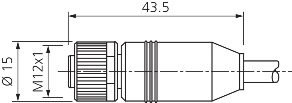 Connection cable VKHM-Z-2.5/8 I/O cable recht Di-Soric