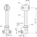 Lichtscherm bevestigings beugels SH-LHT9-45 Di-Soric