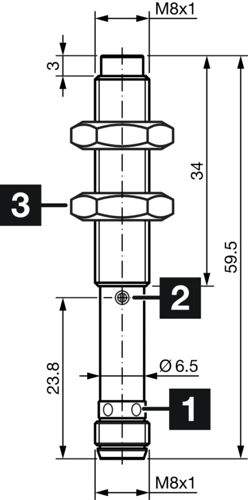 Capacitieve sensor KNS M8M 03N G3-T3 Di-Soric