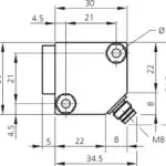 Diffuse sensor OHT 31 K 200 P1K-TSSL fabrikaat Di-Soric