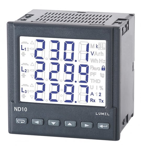 3-fase vermogensnetwerkmeter ND10 21100E1 Lumel