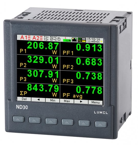 Netwerkparameters ND30 1121MSM0 Lumel
