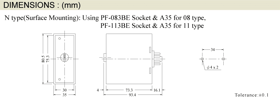Relais ALN-11 230VAC Anly