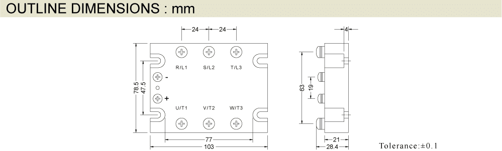 3-fase solid state relais ASR-3PH125DA-H Anly