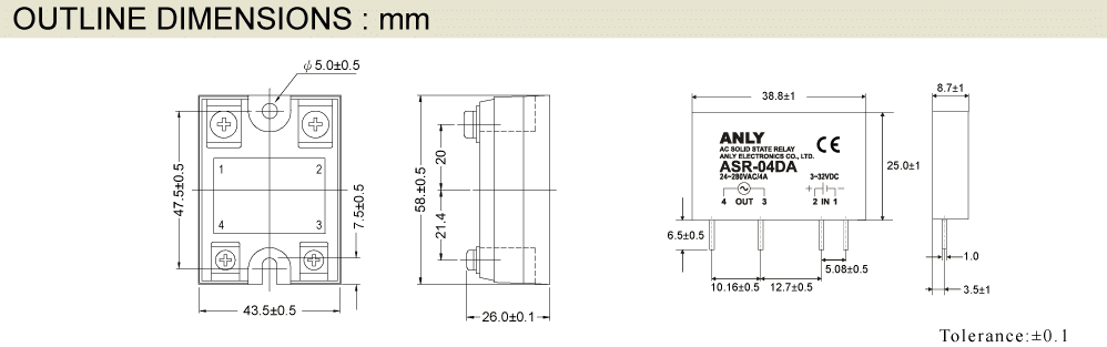 Solid state relais ASR-M04DA-4N Anly