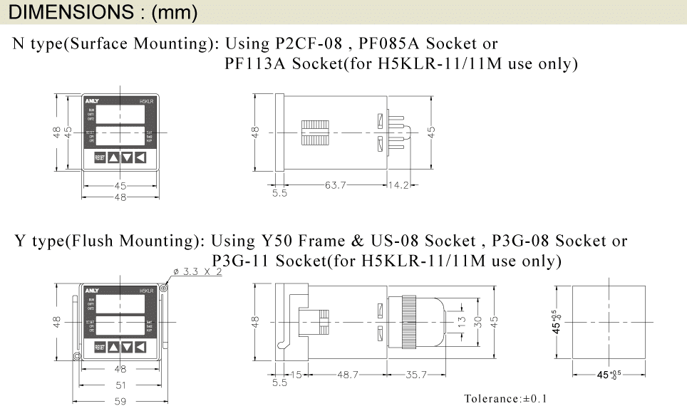 Digitale teller H5KLR-11M Anly